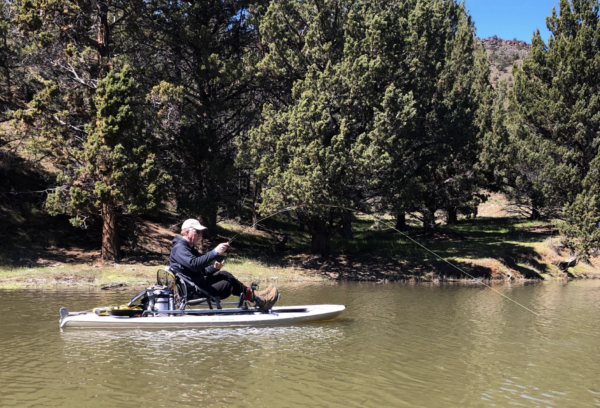 Kayak fishing on Prineville Reservoir